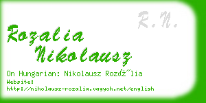 rozalia nikolausz business card